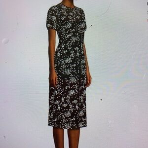 NWT Michael Kors Floral Sequin Overlay Midi Dress 14